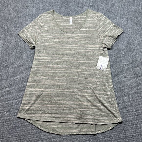 LulaRoe Lot of 2 Classic T-Shirt Womens L Multicolor Striped Short Sleeve New - Picture 2 of 7